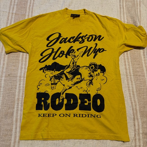 Diamond Cross Ranch Tops - Worn once Diamond Cross Ranch Jackson Hole Wyoming shirt yellow